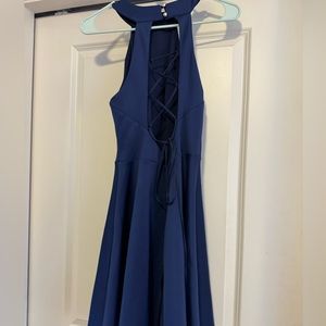 Blue Windsor mini dress